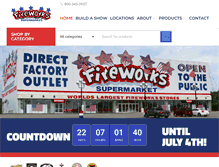Tablet Screenshot of fireworkssupermarket.com